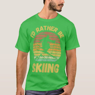 Ik zou liever sneeuwfitness-win skiën t-shirt
