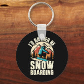 Ik zou liever Snowboard Adventure winnen Sleutelhanger (Voorkant)