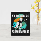 Ik zou liever snowboarden voor snowboarder en boa kaart (Gele Bloem)