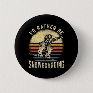 Ik zou liever snowboarden voor snowboarder ronde button 5,7 cm