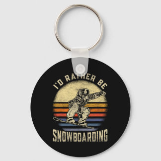 Ik zou liever snowboarden voor snowboarder sleutelhanger