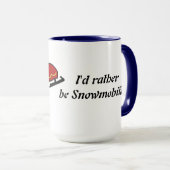 Ik zou liever Snowmobiing zijn Mok (Voorkant rechts)