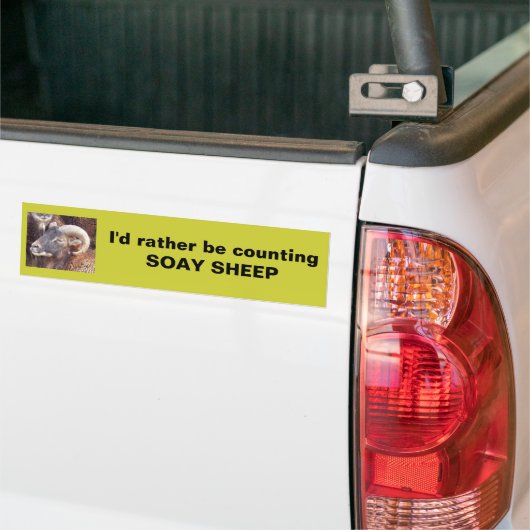 Ik zou liever SOAY SHEEP tellen Bumpersticker (Op Truck)