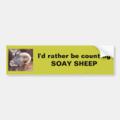 Ik zou liever SOAY SHEEP tellen Bumpersticker (Voorkant)