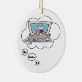 Ik zou liever Solitaire spelen Keramisch Ornament (Rechts)