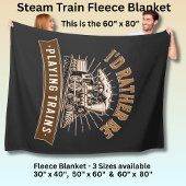 Ik zou liever stoomtreinen afspelen. fleece deken