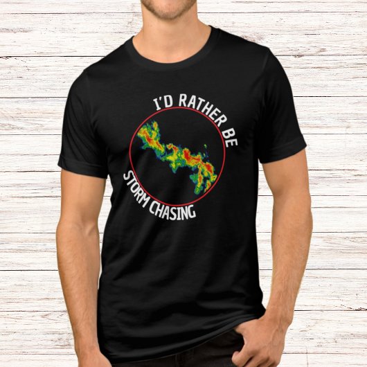 Ik zou liever Storm achtervolgen Radar Afbeelding Tri-Blend Shirt