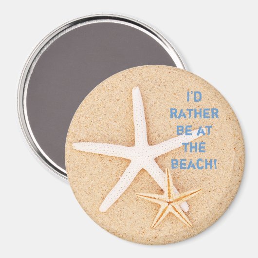 Ik zou liever... strandmagneet magneet (Voorkant / Achterkant)