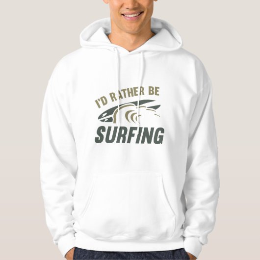 Ik zou liever surfen hoodie (Voorkant)