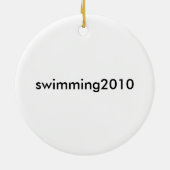 Ik zou liever SWIMMING zijn Keramisch Ornament (Achterkant)