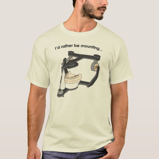"Ik zou liever T-shirt aan het monteren zijn" (Voorkant)
