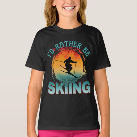 Ik zou liever T-Shirt skiën (Voorkant)