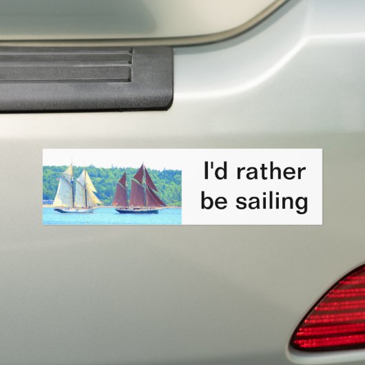 Ik zou liever tegen de bumpersticker varen (Op auto)
