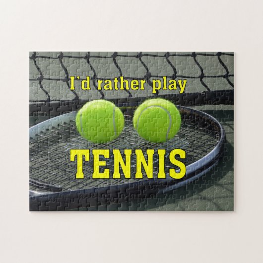 Ik zou liever Tennis spelen Legpuzzel (Horizontaal)