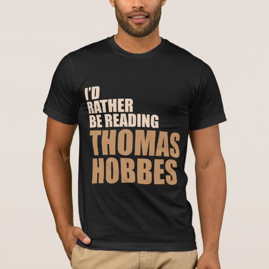 Ik zou liever Thomas Hobbes lezen T-shirt (Voorkant)