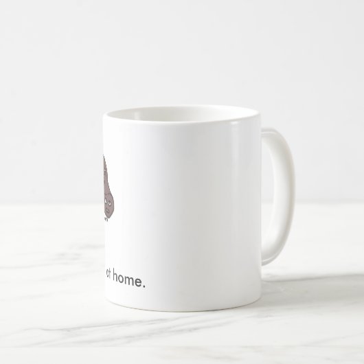 Ik zou liever thuis poep koffiemok (Voorkant rechts)