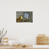Ik zou liever Trombone-muziekslogan spelen Poster (Keuken)