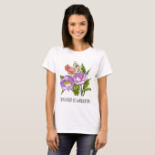 Ik zou liever tuinieren,  florale T-Shirt (Voorkant volledig)