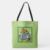 Ik zou liever tuinieren;  groen tote bag (Voorkant)