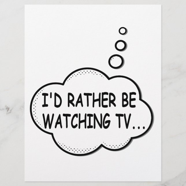 Ik zou liever tv kijken (Voorkant)
