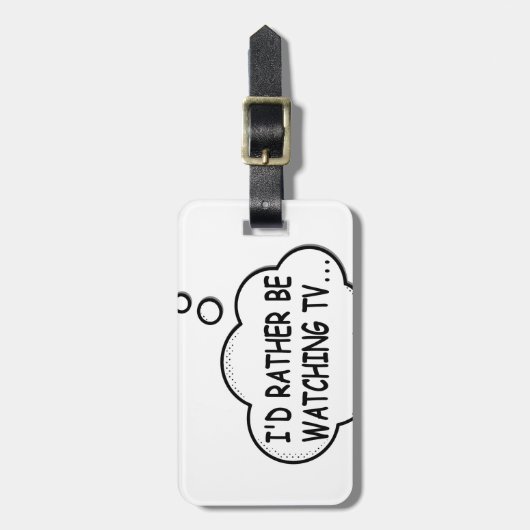 Ik zou liever tv kijken bagagelabel (Voorkant verticaal)