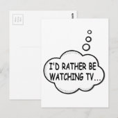 Ik zou liever tv kijken briefkaart (Voorkant / Achterkant)