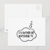 Ik zou liever tv kijken briefkaart (Voorkant / Achterkant)