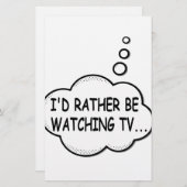 Ik zou liever tv kijken briefpapier (Voorkant / Achterkant)