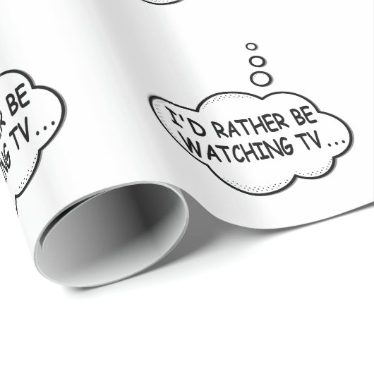 Ik zou liever tv kijken cadeaupapier (Rol Hoek)