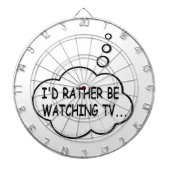 Ik zou liever tv kijken dartbord (Voorkant)
