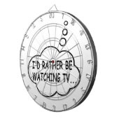 Ik zou liever tv kijken dartbord (Voorkant Rechts)