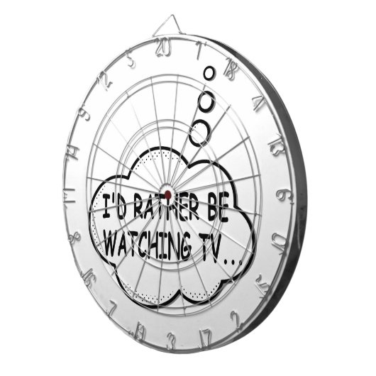 Ik zou liever tv kijken dartbord (Voorkant Rechts)