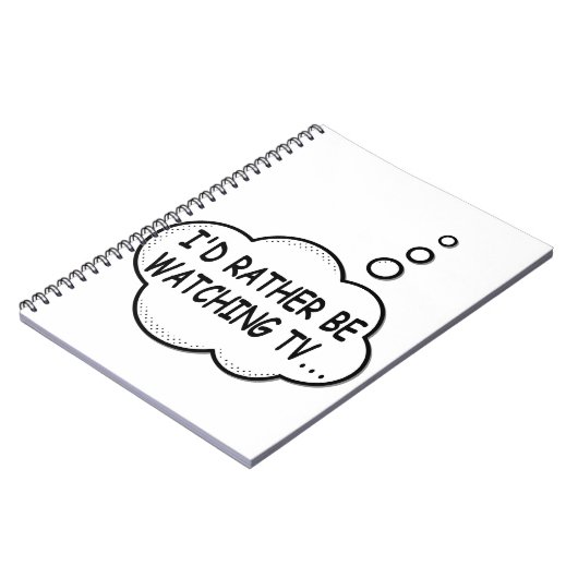 Ik zou liever tv kijken notitieboek (Linkerzijde)