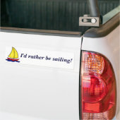 Ik zou liever varen! Bumpersticker (Op Truck)