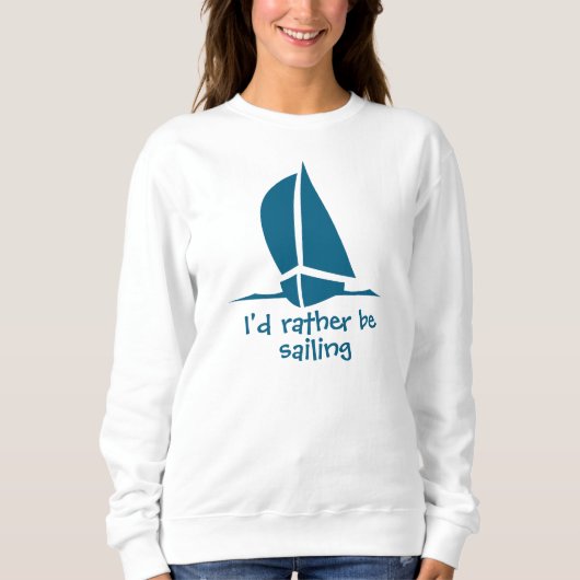 Ik zou liever varen. Een shirt voor de zeeman. (Voorkant)