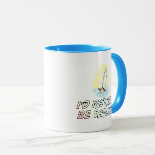 Ik zou liever varen (mok) mok (Voorkant rechts)