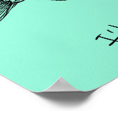 Ik zou liever  vissen poster (Hoek)