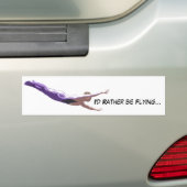 Ik zou liever vliegen... bumpersticker (Op auto)