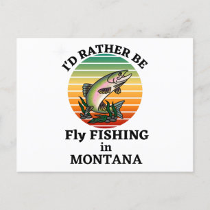 Ik zou liever vliegen in Montana. Buitendeuren Briefkaart