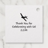 "Ik zou liever vliegen" Label Folie luchthaven vli (Achterkant)