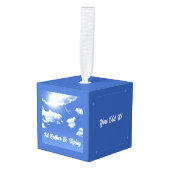 "Ik zou liever vliegen" Pilot Plane Cube Ornament (Voorkant hoekig)
