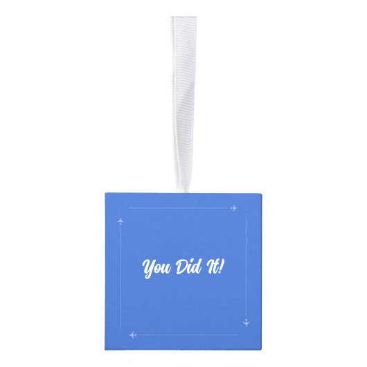 "Ik zou liever vliegen" Pilot Plane Cube Ornament (Rechts)