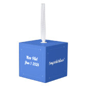 "Ik zou liever vliegen" Pilot Plane Cube Ornament (Achter hoekig)