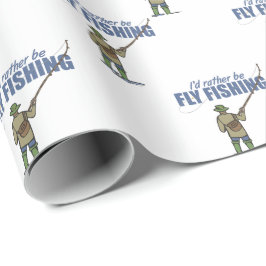 Ik zou liever vliegen vissen cadeaupapier