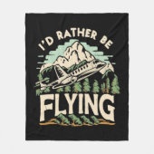 Ik zou liever vliegen. vliegtuig fleece deken (Voorkant)