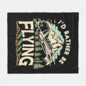 Ik zou liever vliegen. vliegtuig fleece deken (Voorkant (Horizontaal))