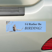 Ik zou liever vogels zijn! bumpersticker (Op auto)
