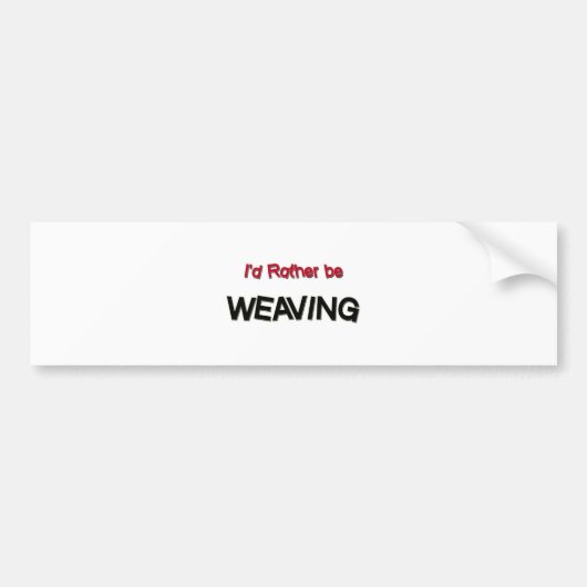 Ik zou liever waken bumpersticker (Voorkant)