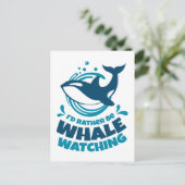 Ik zou liever walvis zijn die kijkt briefkaart (Staand voorkant)