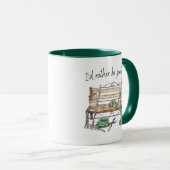 Ik zou liever Waterverf tuin zijn Mok (Voorkant rechts)